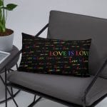 Love is Love Black Throw Pillow