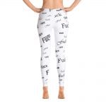 ladies white fuck leggings