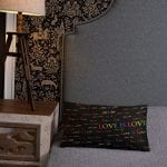 Love is Love Black Throw Pillow