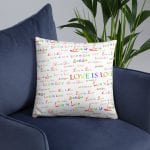 White Love is Love Pillow