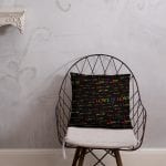 Love is Love Black Throw Pillow