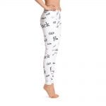 ladies white fuck leggings