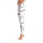 ladies white fuck leggings