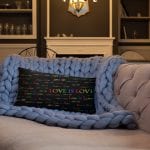Love is Love Black Throw Pillow
