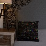 Love is Love Black Throw Pillow