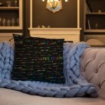 Love is Love Black Throw Pillow
