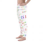 men's white love is love tights