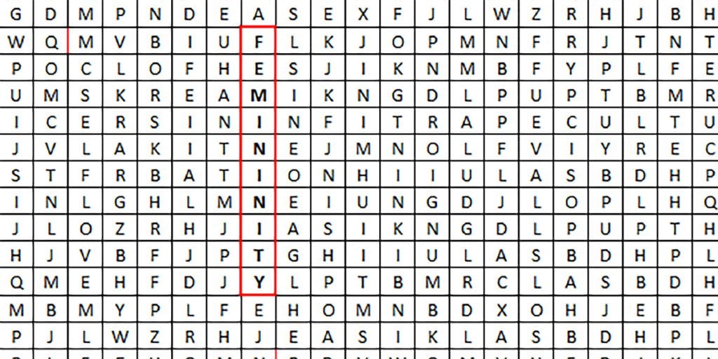 femininity wordsearch