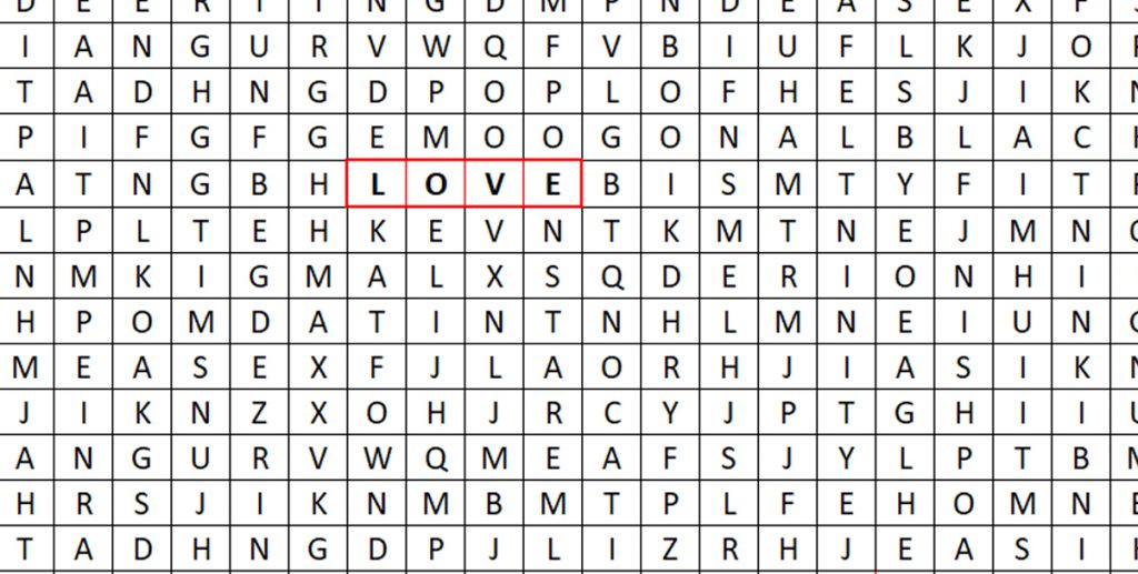 love word search