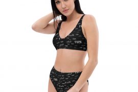black fuck high-waisted bikini