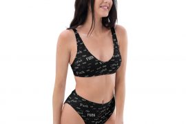 black fuck high-waisted bikini